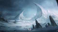 Snow winter Mountains fantasy art