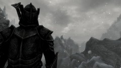 Snow winter Mountains Knights the elder scrolls v skyrim