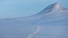 Snow winter Mountains roads Russia minimalistic