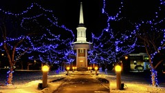 Snow winter night lights new year Christmas lighting Lamps 