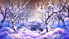 Snow winter paintings streams artwork