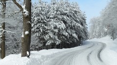 Snow winter roads