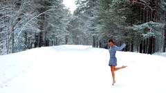 Snow winter roads forests Russians