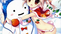 Snow winter Snowmen carrots gloves blondes Bunnies brown eyes 