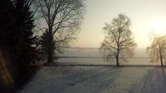 Snow winter sun trains