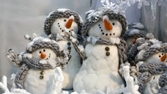 Snow winter white Christmas Snowmen happy