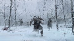 Snow winter white weapons blood soldiers Swords steam assassins 