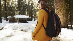 Snow winter woman fashion green eyes danielle redheads fashion 