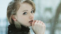 Snow woman blondes models Olesya Kharitonova