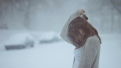 Snow woman brunettes