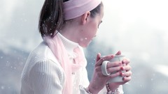 Snow woman coffee cups