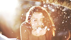 Snow woman fashion brunettes fashion model fashion photography