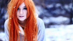 Snow woman models redheads