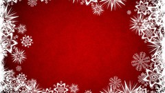 Snowflakes abstract Holidays Christmas snowdrops red background
