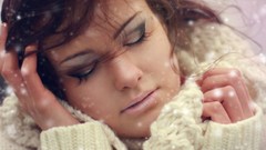 Snowflakes snow seasons cold lips scarfs