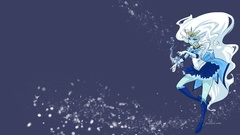 Snowflakes snow winter ice white hair long hair boots sailor 