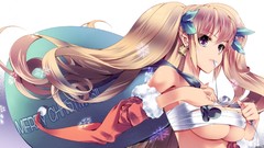 Snowflakes woman Christmas Bells Bags earrings blondes sleeves 