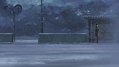 Snowing shelter Makoto Shinkai