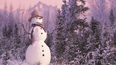 Snowman mountain nature