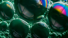 Soap bubbles iridescence