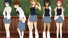 Socks anime girls school uniforms seifuku Mika undressing 
