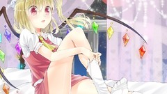 Socks blondes blush anime girls touhou flandre scarlet