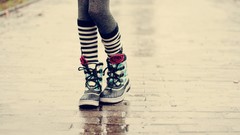 Socks legs knee socks striped legwear