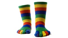 Socks rainbows minimalistic artwork striped legwear