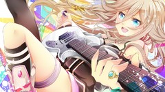 Socks rings white hair instruments guitars skirts smiling long 