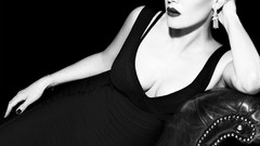 Sofa black and white woman Kate Winslet Actress blondes Vogue 