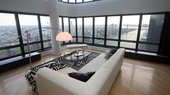 Sofa interior couch indoors new york city skylines loft