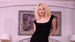 Sofa woman dress blondes models Alissa White