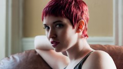 Sofa woman houses models redheads