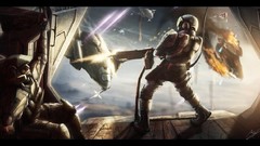 Soldiers Aircraft machine gun