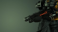 Soldiers armor Simple Background big guns