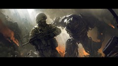 Soldiers artwork futuristic Andree Wallin