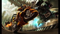 Soldiers cityscapes futuristic weapons