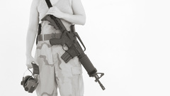 Soldiers girls with guns