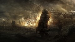 Soldiers grunge video games fantasy art