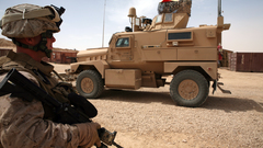 Soldiers Guns Army trucks