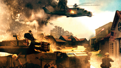 Soldiers Helicopters tanks vehicles