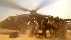 Soldiers Helicopters vehicles