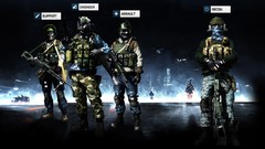 Soldiers machine gun battlefield