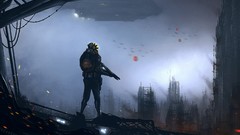 Soldiers mass effect cityscapes artwork video games futuristic