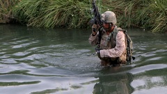 Soldiers military M4 carbine