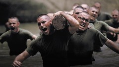 Soldiers military training troops