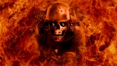Soldiers skulls fire
