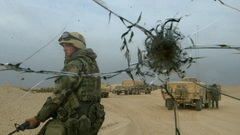 Soldiers War broken glass