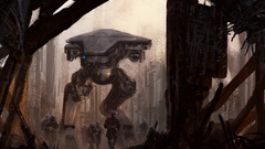 Soldiers War robot futuristic