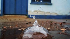 Somewhere water drops